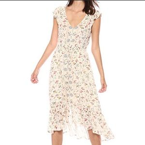 Lucky Brand Feline Button Front Boho Floral Dress